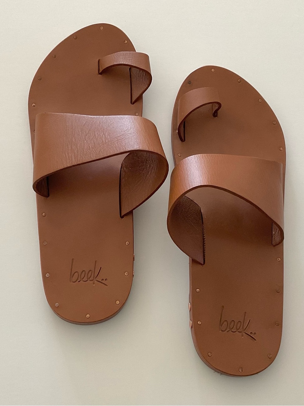 BEEK Finch Leather Toe Ring Sandal Size 8
